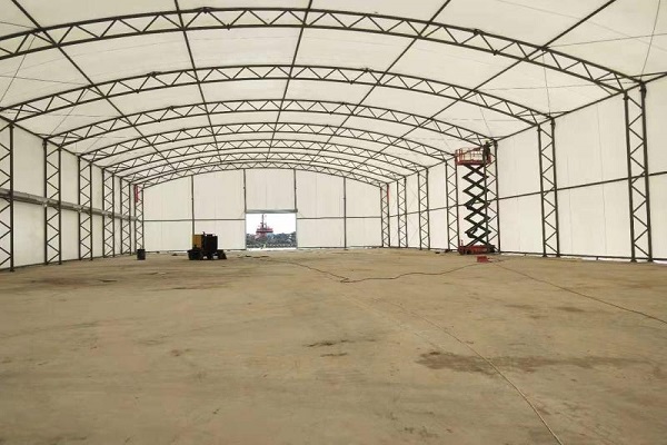 天津瑞海公司骨架式膜結構污染土壤修復負壓大棚